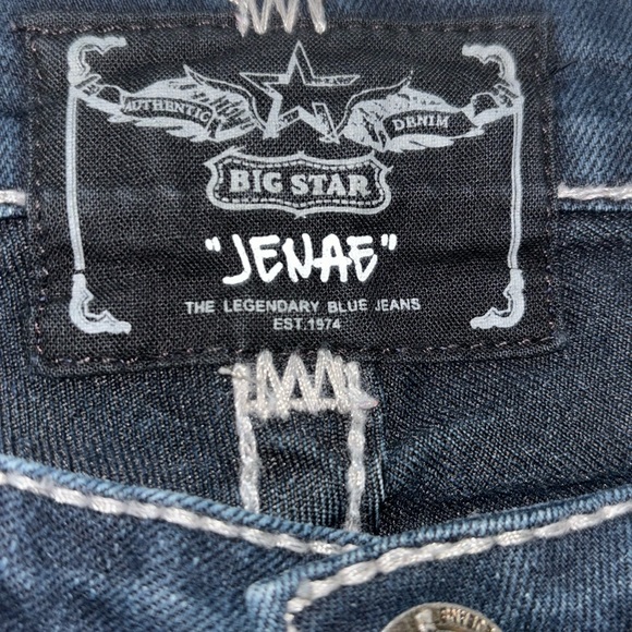 Big Star⭐️Jenae Ankle Skinny Black Label Stretch Dark Wash Jean 26R - Picture 4 of 16